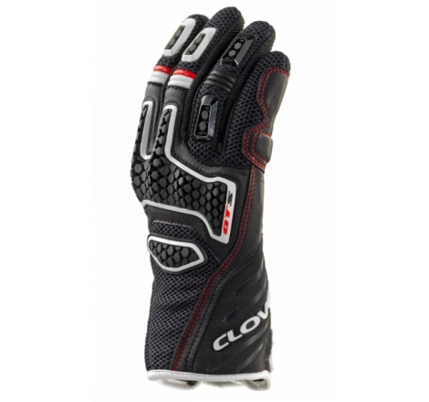 Guanti Moto Tessuto Pelle Clover Gts 3 Bianco Nero