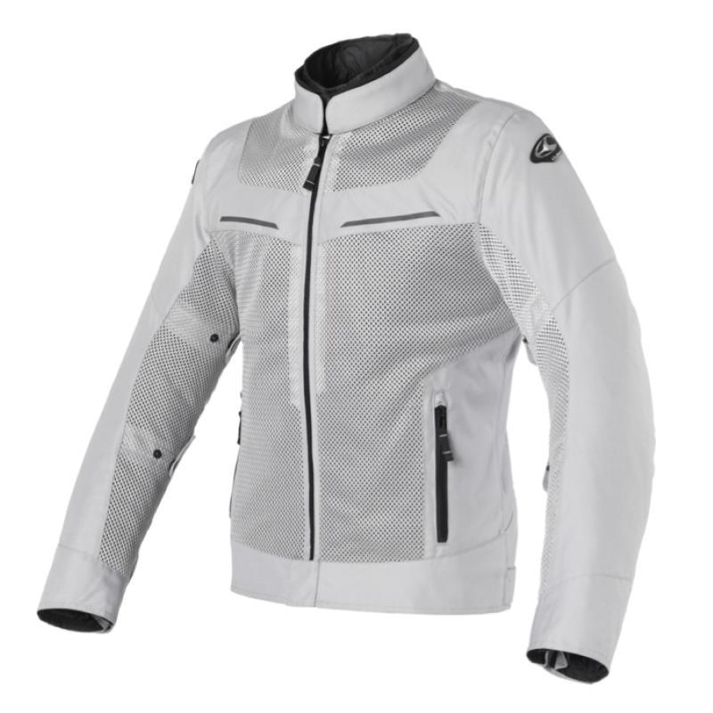 Giubbino Moto in Tessuto Clover Airtek Wp con Menbrana Impermeabile Grigio