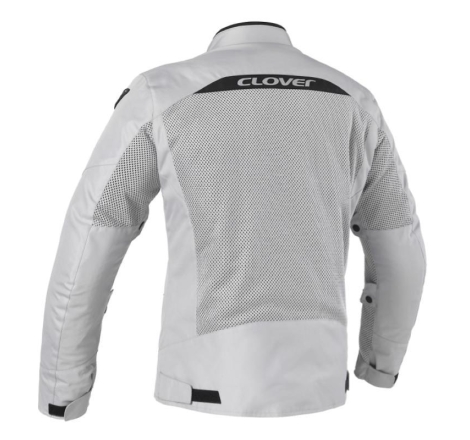 Giubbino Moto in Tessuto Clover Airtek Wp con Menbrana Impermeabile Grigio