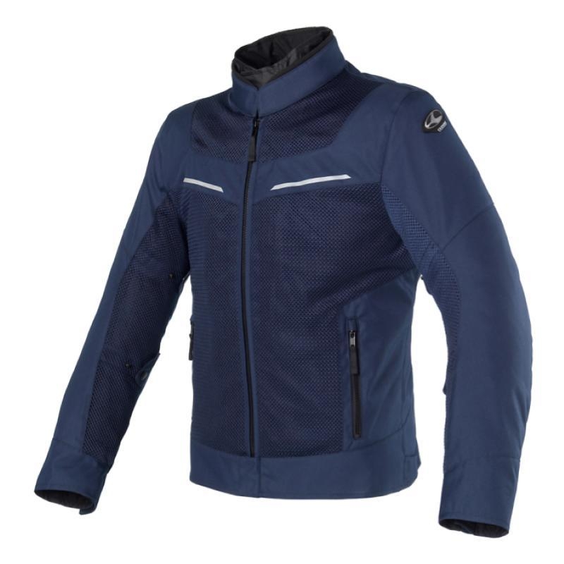 Giubbino Moto in Tessuto Clover Airtek Wp con Menbrana Impermeabile Blu Navy