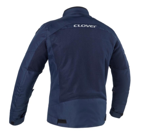Giubbino Moto in Tessuto Clover Airtek Wp con Menbrana Impermeabile Blu Navy