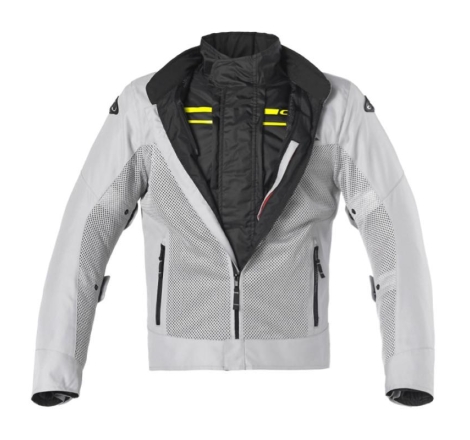 Giubbino Moto in Tessuto Clover Airtek Wp con Menbrana Impermeabile Blu Navy