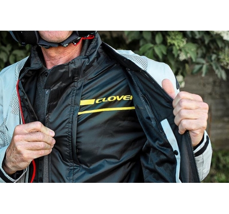 Giubbino Moto in Tessuto Clover Airtek co Menbrana Impermeabile Donna Nero