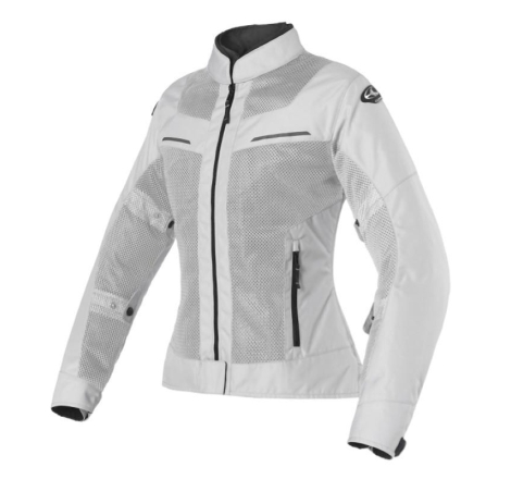 Giubbino Moto in Tessuto Clover Airtek co Menbrana Impermeabile Donna Grigio