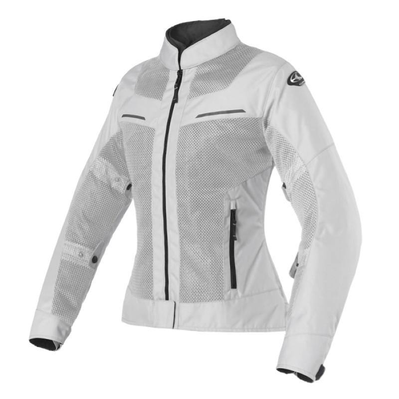 Giubbino Moto in Tessuto Clover Airtek co Menbrana Impermeabile Donna Grigio