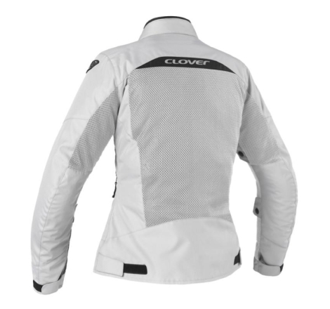 Giubbino Moto in Tessuto Clover Airtek co Menbrana Impermeabile Donna Grigio