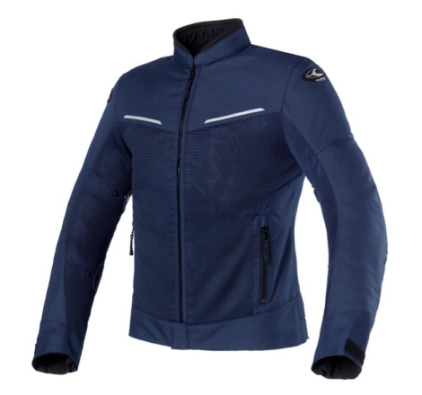 Giubbotto Moto in Tessuto Clover Tropica Estivo Blu Navy