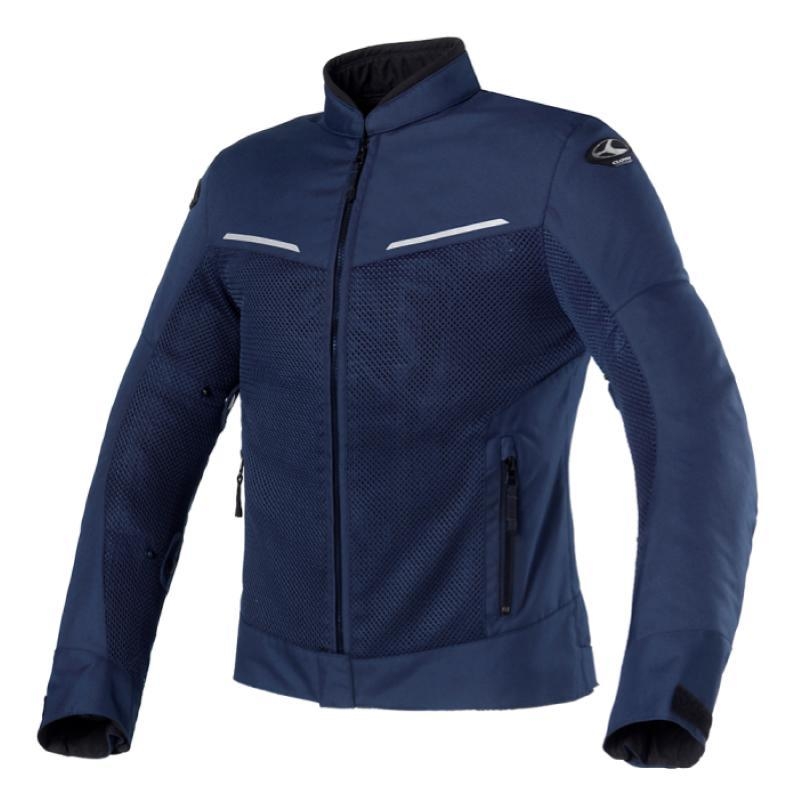 Giubbotto Moto in Tessuto Clover Tropica Estivo Blu Navy