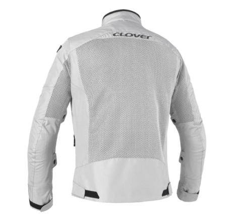 Giubbotto Moto in Tessuto Clover Tropica Estivo Grigio