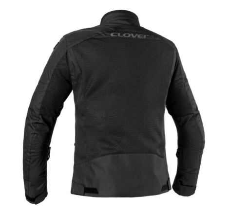 Giubbotto Moto in Tessuto Clover Tropica Estivo Nero