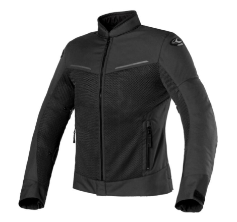 Giubbotto Moto in Tessuto Clover Tropica Lady Estivo Nero