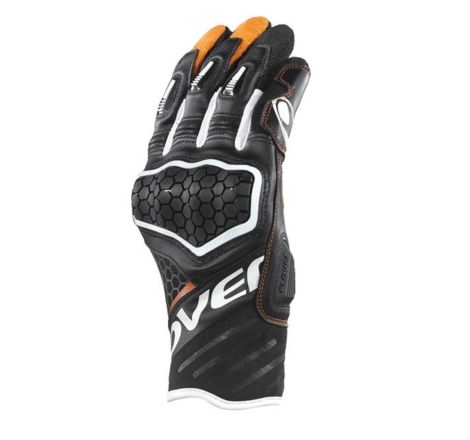 Guanti Moto Tessuto Pelle Clover Predator 2 Arancio Bianco Nero