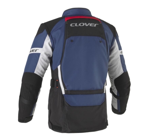 Giacca Moto Clover Rally Pro Wp Blu Navy Rosso Nero