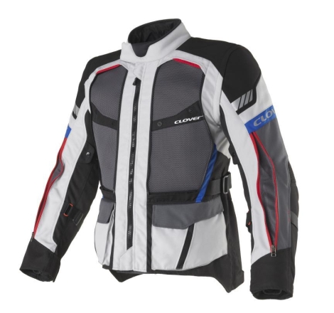 Giacca Moto Clover Rally Pro Wp Blu Navy Rosso Nero