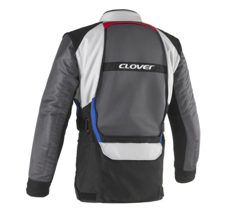 Giacca Moto Clover Rally Pro Wp Blu Navy Rosso Nero
