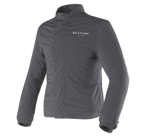 Giubbino moto in Tessuto traforato Estivo Clover Rainjet 3 Wp Membrana Waterproof  Removibile Rosso Grigio