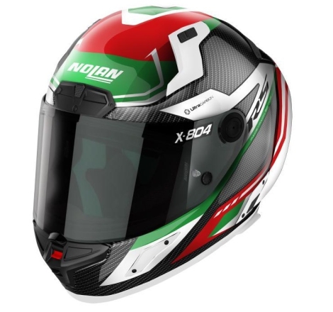 Casco Integrale Nolan X-804 RS CARBON MAVEN Bianco Rosso Verde