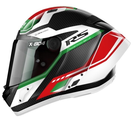 Casco Integrale Nolan X-804 RS CARBON MAVEN Bianco Rosso Verde