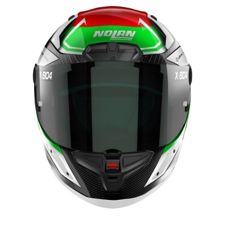 Casco Integrale Nolan X-804 RS CARBON MAVEN Bianco Rosso Verde