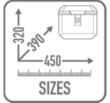 Bauletto Monolock Givi Alp44B Alpina 44 Litri Black Line Nero