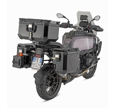 Valigia Givi Obkevs40B Trekker Outback Evo Smart 40 Black Line laterale Destra Scantonata