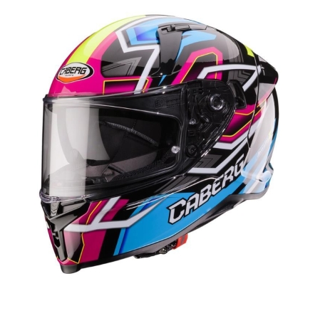 Casco integrale Caberg Avalon X Brama Nero Blu giallo Fuchsia