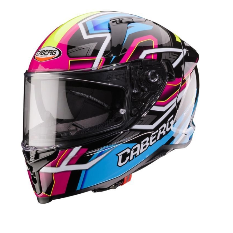 Casco integrale Caberg Avalon X Brama Nero Blu giallo Fuchsia