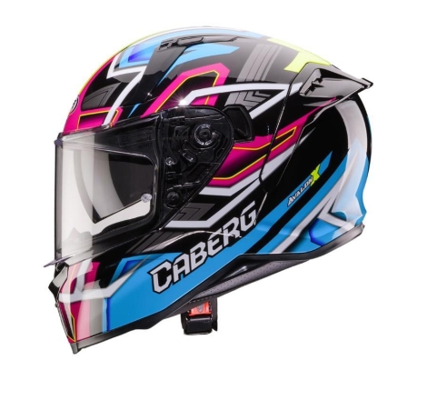 Casco integrale Caberg Avalon X Brama Nero Blu giallo Fuchsia