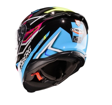 Casco integrale Caberg Avalon X Brama Nero Blu giallo Fuchsia