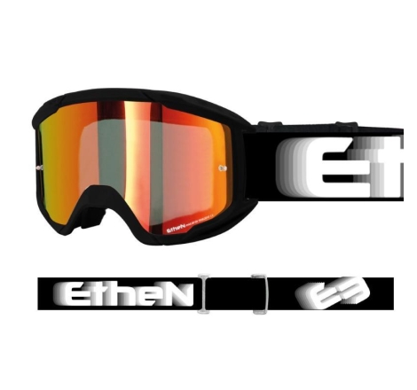 Maschera Off Road Ethen 06OTG Evolution Nero Lente Specchio Rossa