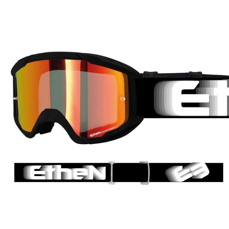 Maschera Off Road Ethen 06OTG Evolution Nero Lente Specchio Rossa