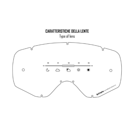 Maschera Off Road Ethen 06OTG Evolution Nero Lente Specchio Rossa