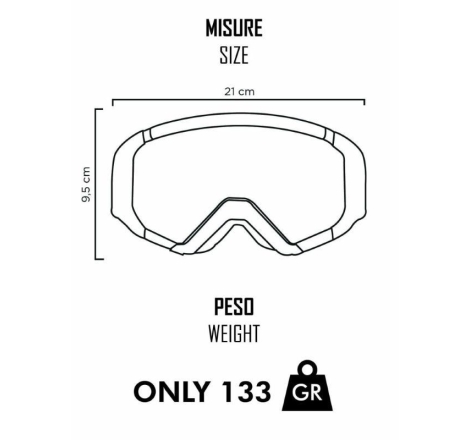 Maschera Off Road Ethen 05R Primis Nero Bianco
