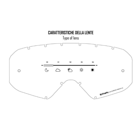 Maschera Off Road Ethen 05R Primis Nero Bianco