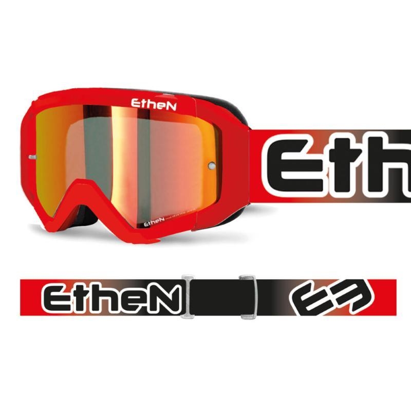 Maschera Off Road Ethen Madium 05R Primis Rosso Lente specchio rossa