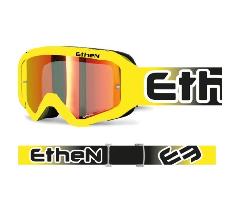 Maschera Off Road Ethen Madium 05R Primis Giallo Lente specchio rossa