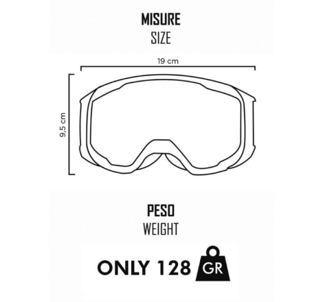 Maschera Off Road Ethen OTG06 Giallo Nero Lente Specchio Rossa