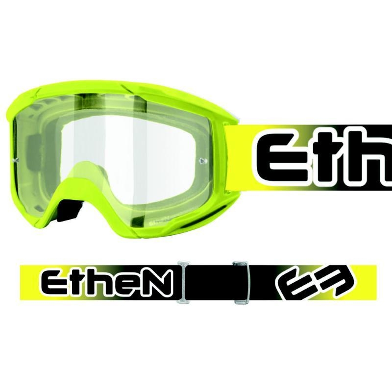 Maschera Off Road Ethen 06OTG Basic Giallo Fluo Lente trasparente
