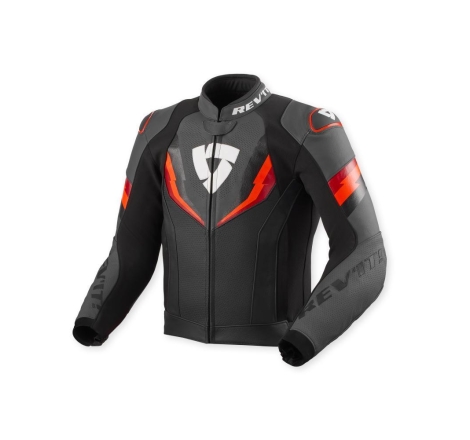 Giubbino moto Rev'it in pelle Quantum 3 Neo Rosso