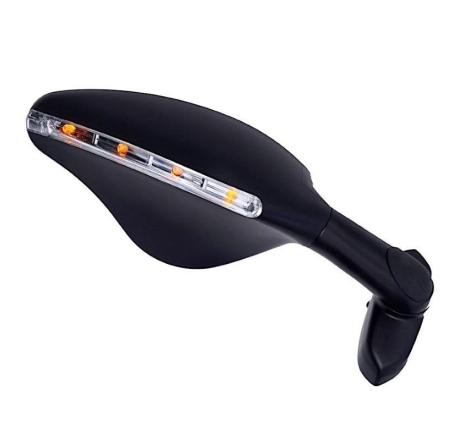 Retrovisore universale Far 7038 a Led per Moto carenate Aerotech Sinistro Nero