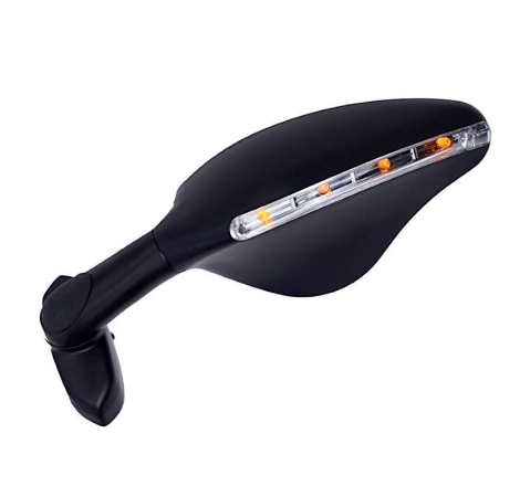 Retrovisore universale Far 7037 a Led per Moto carenate Aerotech Sinistro Nero