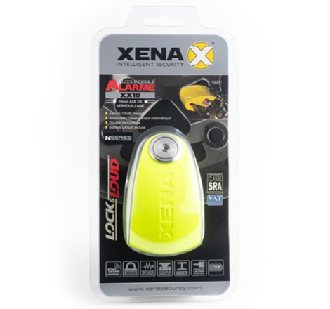 Bloccadisco Xena XX10 con allarme e perno da 10mm Giallo
