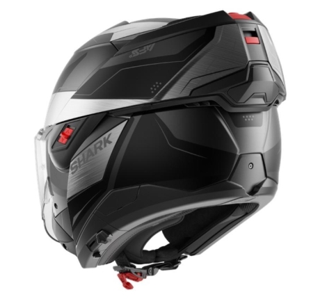 Casco Modulare Shark OXO Mekarium Opaco Antracite Cromo Nero