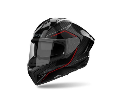 Casco Integrale Airoh Matryx Stylish Carbon Rosso