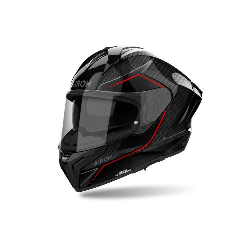 Casco Integrale Airoh Matryx Stylish Carbon Rosso