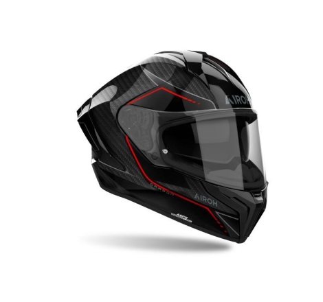 Casco Integrale Airoh Matryx Stylish Carbon Rosso