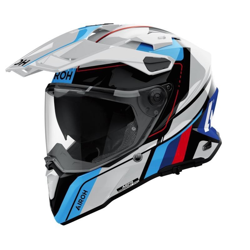 Casco Enduro Airoh Commander 2 Skip  SKIP Bianco Rosso