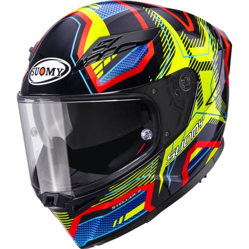 Casco integrale Suomy Stellar 2 Blackstar Blu Giallo