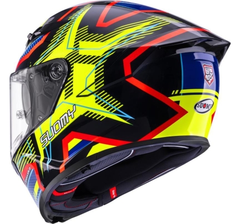 Casco integrale Suomy Stellar 2 Blackstar Blu Giallo