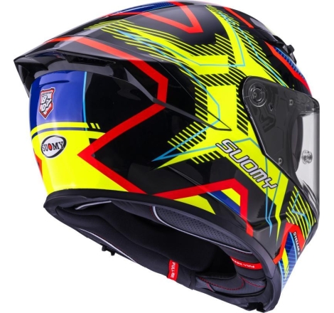 Casco integrale Suomy Stellar 2 Blackstar Blu Giallo